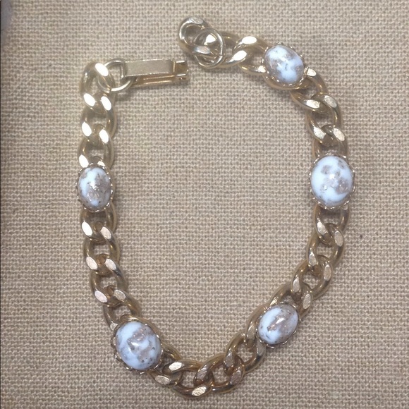 Vintage Link Stone Bracelet - Picture 1 of 2